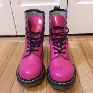 Dr. Martens Hot Pink Boots Size 8